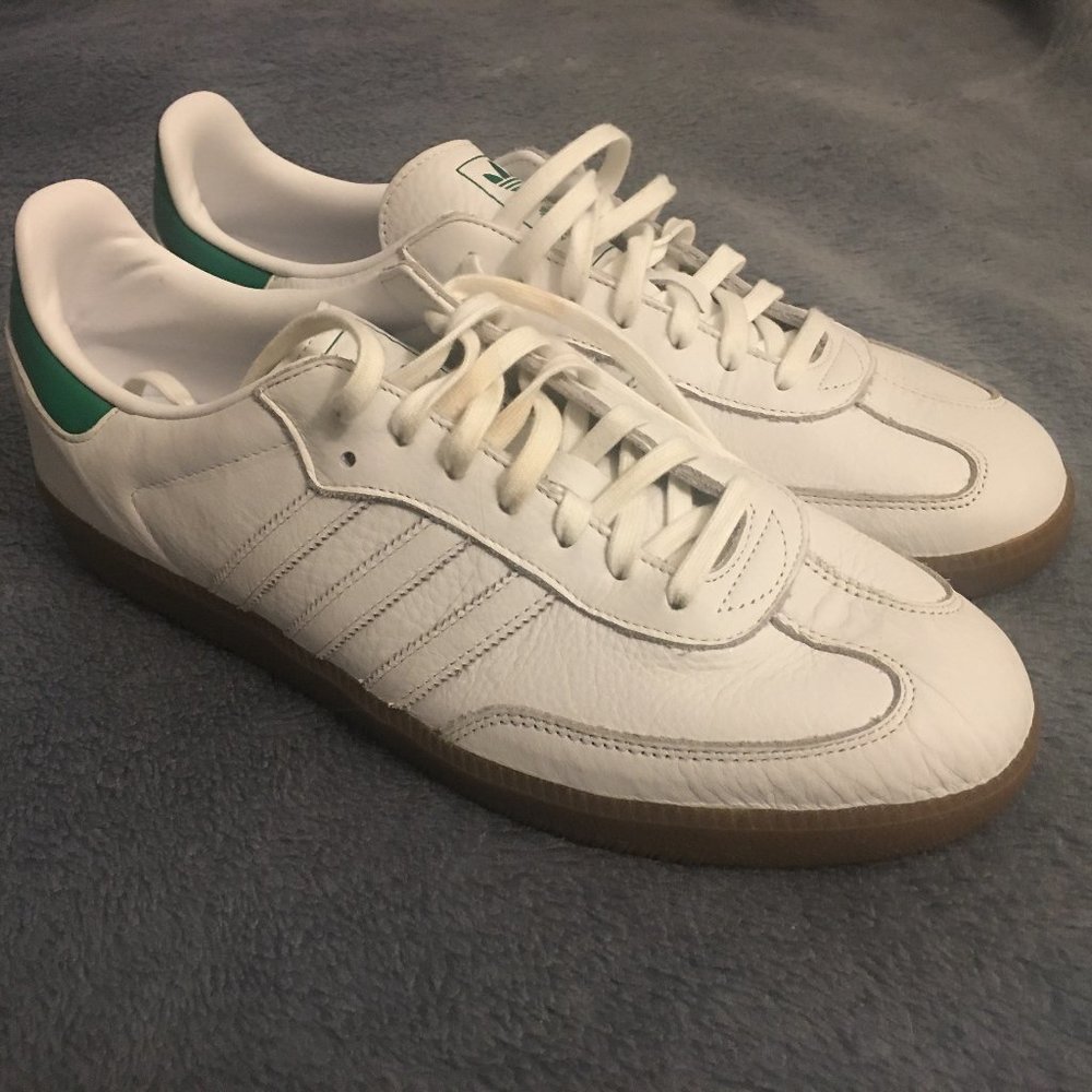 Adidas Samba White/Green Men's Size 13